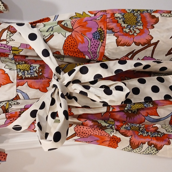 New Crosby By Mollie Burch Maisie Dress In Peony Polka Dot Size Medium - Picture 3 of 9